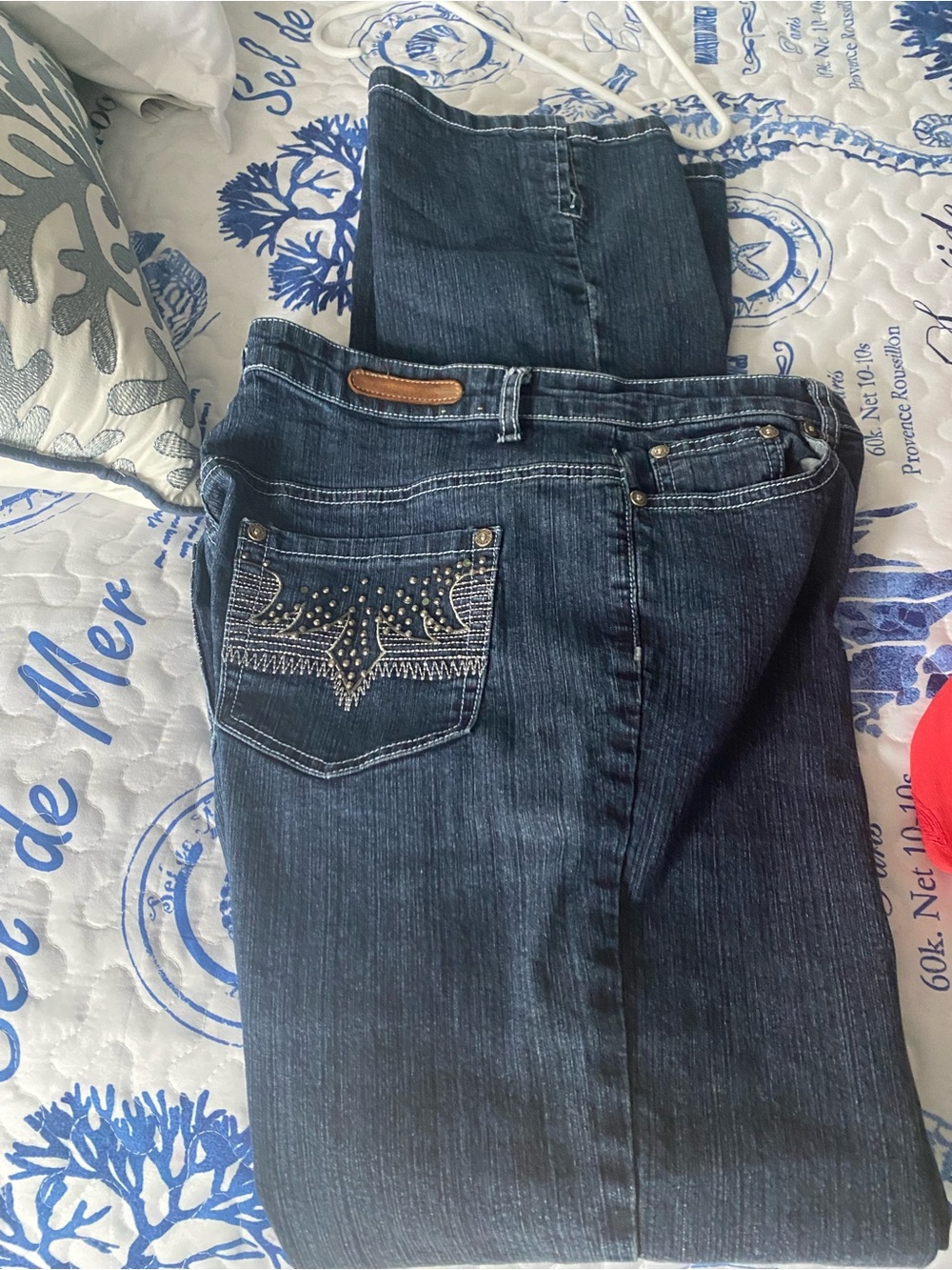COS Dark Blue Boot Cut Jeans with Studded Back Pockets